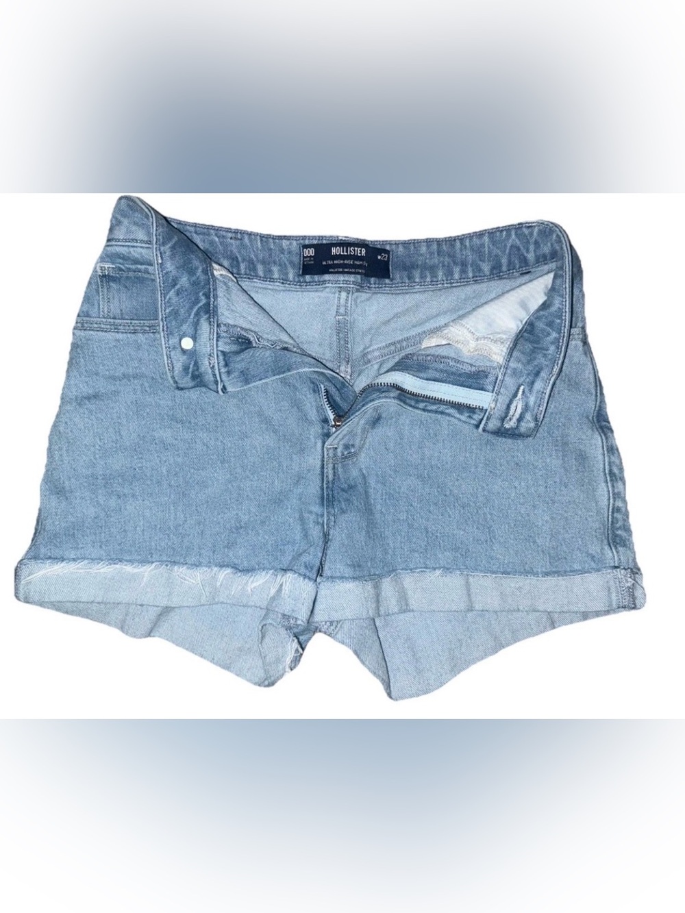 Hollister Light Wash Denim Cutoff Shorts